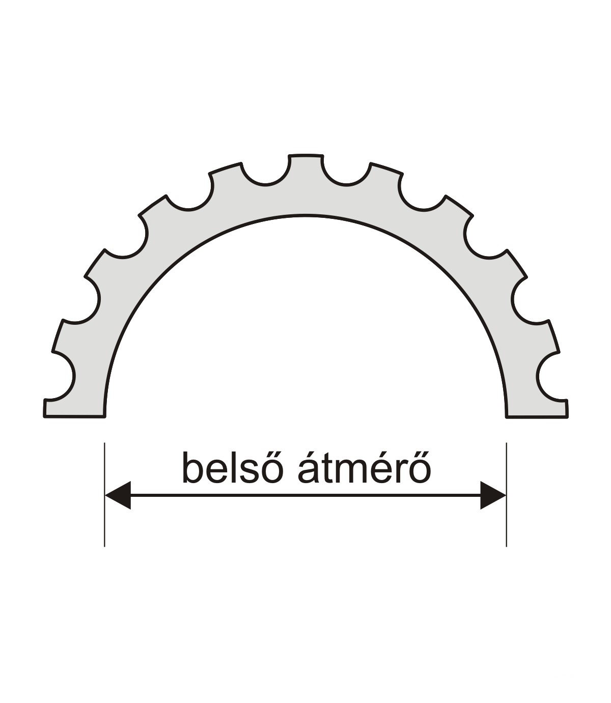 PO-11A natúr bordázott féloszlop 5-9 cm
