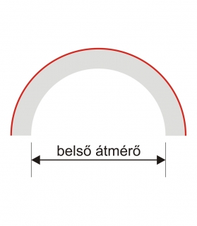 PO-12E felületkezelt sima féloszlop 25-29 cm
